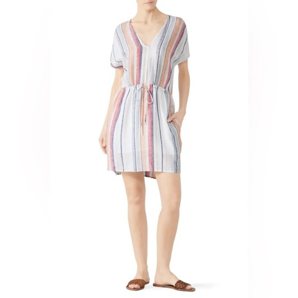 RAILS wren Marrakesh stripes linen blend dress large